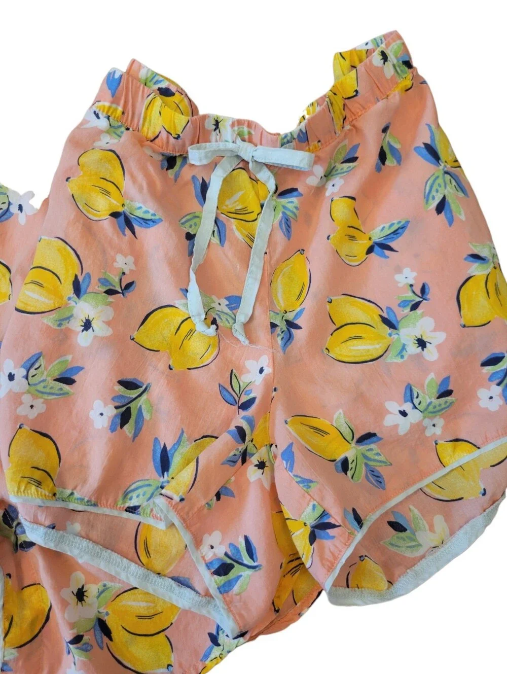 Gilligan‎ & O'Malley Pajama Set Button-Down Top & Shorts Silky Peach Size M